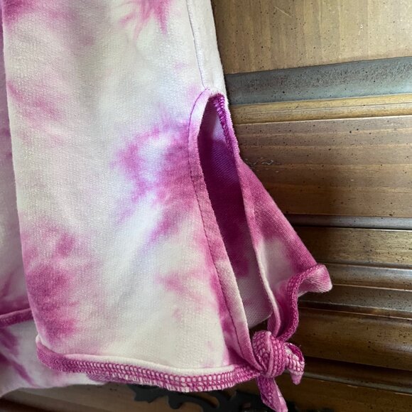 Pink and White Tie-Dye Shorts - Picture 2 of 3